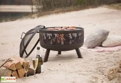 Redfire Braséro De Jardin En Acier Ø61 Cm + Grille Et Pare-étincelles - Blazer -magasin de mobilier d'extérieur brasero redfire blazer 3