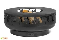 CooKking Braséro En Acier Toronto 80 Cm + Plaque De Cuisson Plancha Ronde