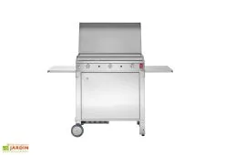 Pla.Net Plancha à Gaz En Inox Chef 80 (79 X 40 Cm) + Chariot Fermé Et Housse