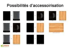 Indu+ Chariot Pour Cuisine Extérieure Aluminium Et Teck TomBoy Duo -magasin de mobilier d'extérieur chariot teck acier inox cuisine exterieure indu plus tomboy duo 5