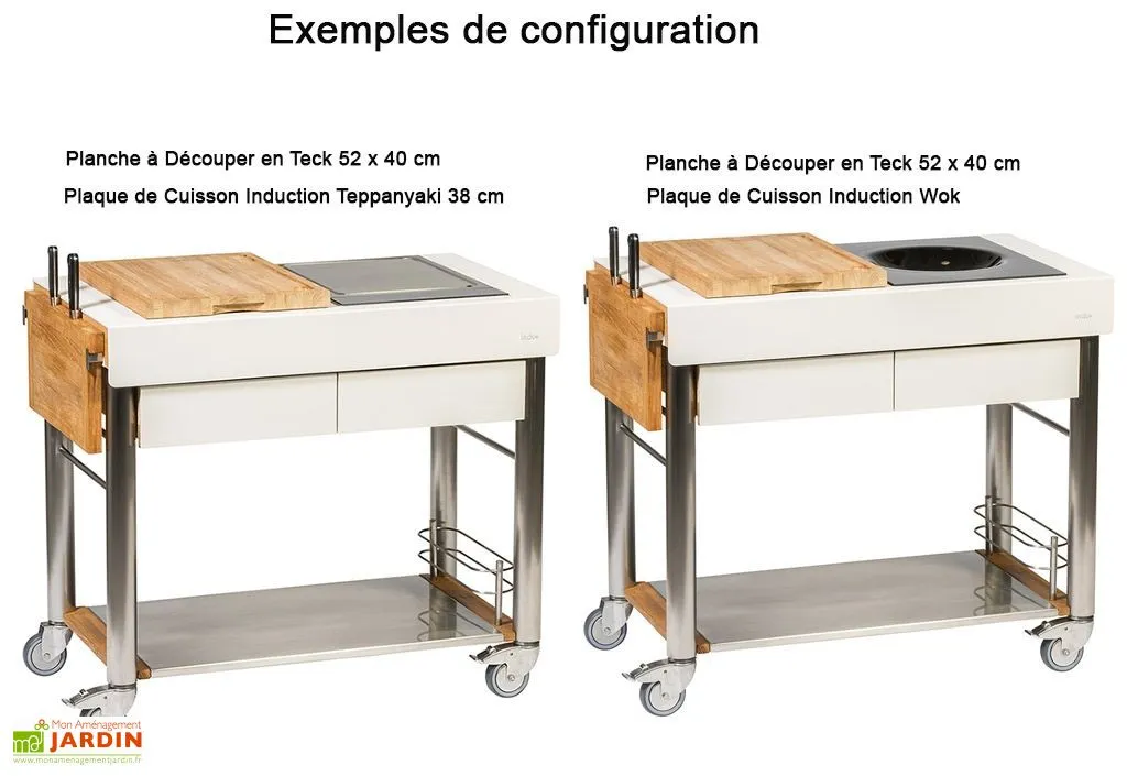 Indu+ Chariot Pour Cuisine Extérieure Aluminium Et Teck ServeBoy Duo 5 Indu+ Chariot Pour Cuisine Extérieure Aluminium Et Teck ServeBoy Duo – Image 5