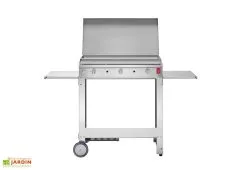Pla.Net Plancha à Gaz En Inox Chef 80 (79 X 40 Cm) + Chariot Et Housse