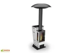 L'Art Du Jardin Parasol Chauffant à Pellets Vulcano Hotspot 14,8 KW + Diffuseur