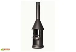 Buschbeck Cheminée D'Extérieur Barbecue Inox Gris 230cm