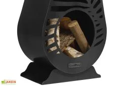 CooKking Cheminée Barbecue D'Extérieur Lima - 50 X 35 X 110 Cm -magasin de mobilier d'extérieur cheminee four a pizza poele lima en acier motif feuille fabrication manuelle hauteur 108cm 2