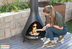 Westmann Cheminée D’Extérieur En Acier 70 X 160 Cm 8 Westmann Cheminée D’Extérieur En Acier 70 X 160 Cm -magasin de mobilier d'extérieur cheminee jardin acier noir