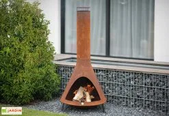 Westmann Cheminée D’Extérieur En Acier 70 X 160 Cm 7 Westmann Cheminée D’Extérieur En Acier 70 X 160 Cm -magasin de mobilier d'extérieur cheminee jardin acier rouille