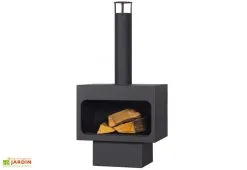 Farmcook Cheminée De Jardin Arizona En Acier Noir