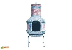 La Hacienda Cheminée Mexicaine Braséro En Argile Geometric Et Grille De Cuisson