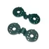 France Green Clips De Fixation En PVC Pour Brise-Vue Toile Tissée X20