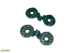 France Green Clips De Fixation En PVC Pour Brise-Vue Toile Tissée X20