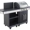 Cook In Garden Cuisine D'extérieur Avec Desserte Et Barbecue Gaz 3 Brûleurs – 11,5 KW