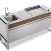 Pla.Net Table De Cuisson Avec Plancha électrique En Inox Et évier Oasi 183C