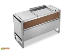 Pla.Net Table De Cuisson Avec Plancha électrique En Inox 60 X 40 Cm - Oasi 142C