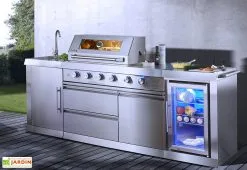 Buschbeck Cuisine Extérieure En Inox : Barbecue Gaz, Réfrigérateur, évier – Oxford