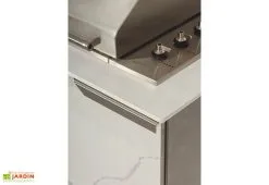 Cuisine Extérieure Professionnelle à 5 Modules Silver White CANA Concept + Housse 5 Cuisine Extérieure Professionnelle à 5 Modules Silver White CANA Concept + Housse -magasin de mobilier d'extérieur cuisine exterieure professionnelle blanche effet marbre avec 5 modules silver white cana style avec housse offerte cana concept 3