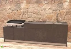 Cuisine D'Été Cuisine Extérieure En Bois Et Aluminium 282 X 61 Cm Urban