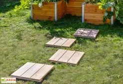 Mon Petit Potager Dalle Pour Terrasse Et Jardin En Bois Douglas 37 X 37 Cm (4 Pièces) -magasin de mobilier d'extérieur dalle jardin bois douglas