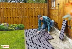 Garantia Dalles De Jardin En Polypropylène Marron 70 Cm Ep. 25 Mm (Lot De 16) 9 Garantia Dalles De Jardin En Polypropylène Marron 70 Cm Ep. 25 Mm (Lot De 16) -magasin de mobilier d'extérieur dalles potager maxi 70cm clipsables garantia 5