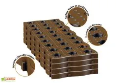 Garantia Dalles De Jardin En Polypropylène Marron 70 Cm Ep. 25 Mm (Lot De 16) 11 Garantia Dalles De Jardin En Polypropylène Marron 70 Cm Ep. 25 Mm (Lot De 16) -magasin de mobilier d'extérieur dalles potager maxi 70cm clipsables garantia 6