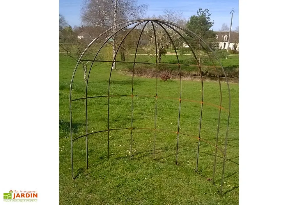 Godart Ferronnerie Demi-gloriette De Jardin En Fer Forgé 1 Godart Ferronnerie Demi-gloriette De Jardin En Fer Forgé