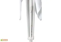 EZPELETA Parasol En Aluminium Laqué Et Toile En Oléfine 250 X 250 Cm - Eolo -magasin de mobilier d'extérieur detail actionnage parasol eolo blanc