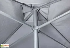 EZPELETA Parasol En Aluminium Laqué Et Toile En Oléfine 250 X 250 Cm - Eolo -magasin de mobilier d'extérieur detail armature parasol eolo gris anth