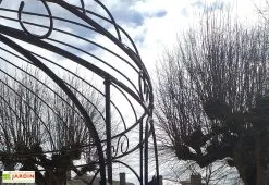 Godart Ferronnerie Gloriette En Fer Forgé - Fleurdelisée ∅ 2,40 M -magasin de mobilier d'extérieur details gloriette fer forge godart ferronnerie