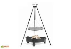 CooKking Ensemble Braséro Haiti Avec Trépied Et Grille De Cuisson