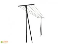 TRIGANO Etendoir à Linge Séchoir De Jardin En Métal Vert 6 Fils 10 M – Windy -magasin de mobilier d'extérieur etendoir a linge de jardin en me tal windy1
