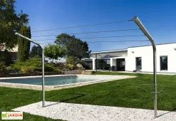 SÏ Etendoir à Linge Extérieur En Inox 6 M - Tension Automatique