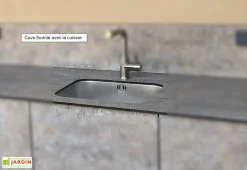 Cuisine D'Été Cuisine Extérieure En Bois Et Aluminium 282 X 61 Cm Statuario 11 Cuisine D'Été Cuisine Extérieure En Bois Et Aluminium 282 X 61 Cm Statuario -magasin de mobilier d'extérieur evier sous plan cuisine ete 2 1