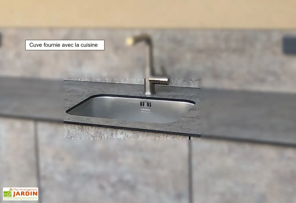 Cuisine D'Été Cuisine Extérieure En Bois Et Aluminium 282 X 61 Cm Statuario 6 Cuisine D'Été Cuisine Extérieure En Bois Et Aluminium 282 X 61 Cm Statuario – Image 6