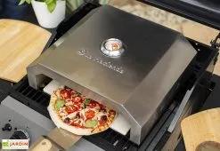 La Hacienda Four à Pizza Pour Barbecue Gaz Et Charbon De Bois En Acier 35 X 40 Cm