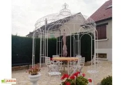 Godart Ferronnerie Gloriette En Fer Forgé - Fleurdelisée ∅ 3,00 M