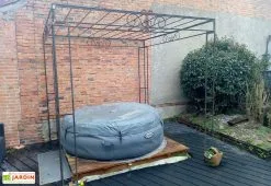 Godart Ferronnerie Gloriette En Fer Forgé Carrée – Toit Plat 2,40 M