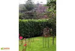 Godart Ferronnerie Gloriette En Fer Forgé - Fleurdelisée ∅ 2,40 M -magasin de mobilier d'extérieur gloriette ronde fer forge brut godart ferronnerie