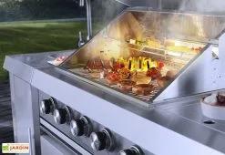 Buschbeck Cuisine Extérieure En Inox : Barbecue Gaz, Réfrigérateur, évier – Oxford -magasin de mobilier d'extérieur grill gaz cuisine exterieure inox oxford buschbeck