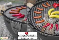 CooKking Grille De Cuisson Ronde En Acier Galvanisé Pour Braséro Premium -magasin de mobilier d'extérieur grille cuisson ronde acier galvanise brasero premium cookking 3