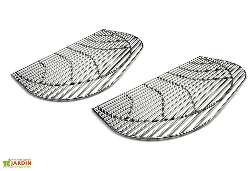 Aluvy Paire De Grilles En Acier Inoxydable Pour Barbecues Lulu, Marcel Et Sam 1 Aluvy Paire De Grilles En Acier Inoxydable Pour Barbecues Lulu, Marcel Et Sam