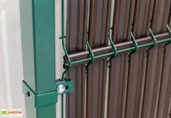 Rattan Art Lamelles D’occultation Pour Grillage Rigide H. 153 Cm – Lot De 42 -magasin de mobilier d'extérieur lame occultation grillage rigide marron 1