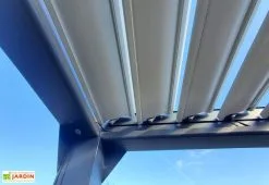 Green Outside Pergola Bioclimatique Motorisée Adossée En Alu Noir – Actual 4 X 3 M -magasin de mobilier d'extérieur lame pergola 1