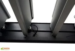 Green Outside Pergola Bioclimatique Motorisée Adossée En Alu Noir – Actual 4 X 3 M -magasin de mobilier d'extérieur lames orientables motorisees pergola bioclimatique 4x3 1