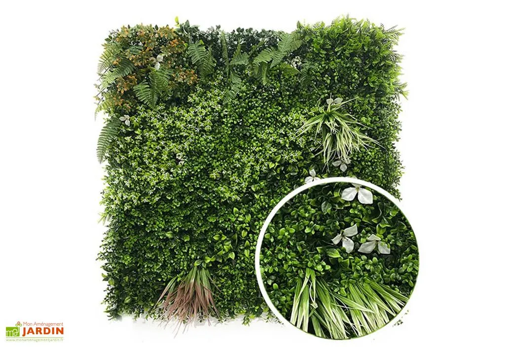 France Green Mur Végétal D'extérieur En Polyéthylène Et Plastique 1 X 1 M – Jungle 1 France Green Mur Végétal D'extérieur En Polyéthylène Et Plastique 1 X 1 M – Jungle