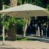Hevea Parasol Déporté En Aluminium Avec Toile En Polyester Beige Derby – 4 X 3 M