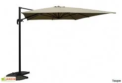 Chalêt-Jardin Parasol Déporté Carré En Aluminium Et Polyester 3,2 X 3,2 M -magasin de mobilier d'extérieur parasol deporte aluminium polyester beausoleil deauville 32x32m 3