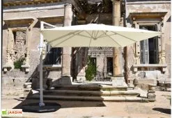 Givex Parasol Déporté à LED En Aluminium Et Polyester Capeo 3 X 3 M -magasin de mobilier d'extérieur parasol deporte led aluminium polyester capeo 3x3 m