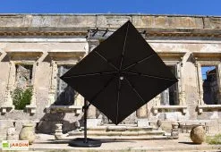 Givex Parasol Déporté à LED En Aluminium Et Polyester Capeo 3 X 3 M -magasin de mobilier d'extérieur parasol deporte led aluminium polyester capeo 3x3 m 7