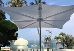 Umbrosa Parasol Déporté 250 Cm - Spectra Droit Toile Sunbrella -magasin de mobilier d'extérieur parasol deporte spectra droit 250cm umbrosa 2 1
