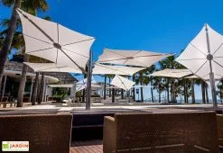 Umbrosa Parasol Déporté 250 Cm - Spectra Multi Toile Sunbrella -magasin de mobilier d'extérieur parasol deporte spectra multi 250cm umbrosa 1 1